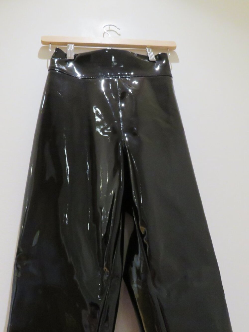 HOUSE OF CB Harmony Black Patent Vinyl High Waisted Pants XS Baddie Mob Wives - Picture 7 of 13